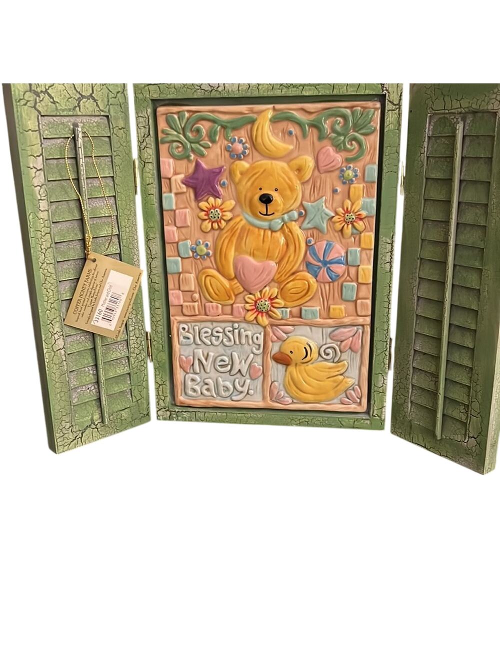 Copper Honey Farms Linda Jacque Green New Baby Picture Decor New in Box